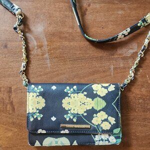 Steve Madden Floral Print Wallet Clutch Crossbody Chain Strap
